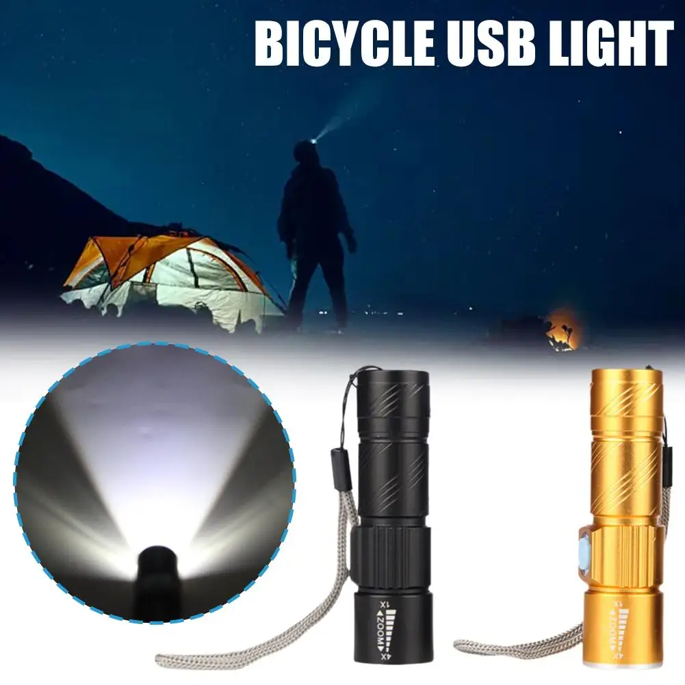 Bike Bicycle Light Usb Rechargeable Led Waterproof Rear Mtb Light Light Zoom Bright Bike Super Headlight I6r0