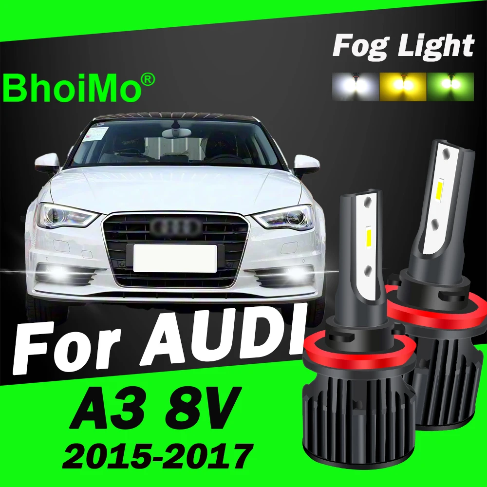 

BhoiMo For AUDI A3 8V Car Led Front Fog Light 2015 2016 2017 Lamp Auto Bulbs