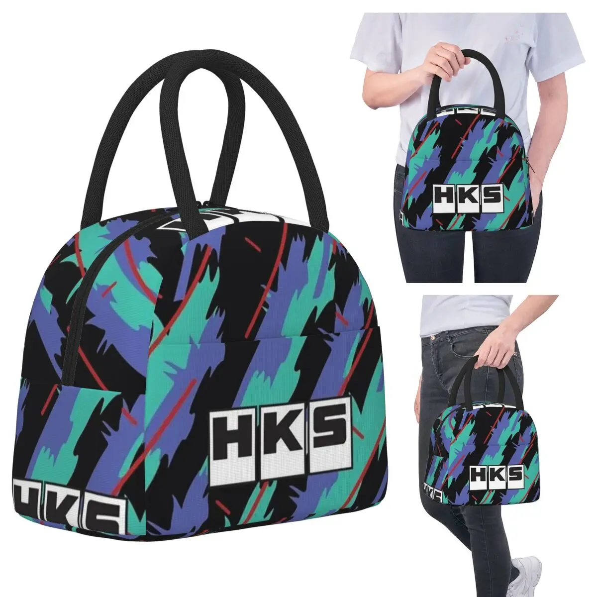 

HKS Insulated Lunch Bag for Women Office Cooler Thermal Food Box Tote Portable Lunch Boxes Container