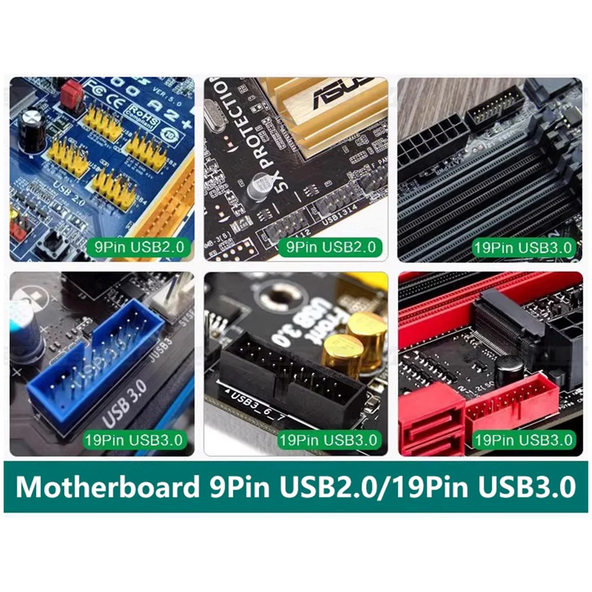 

N-A75T USB 3.0 Front Panel for Desktop 5.25In CD-ROM Drive Bay USB3.0/3.2 19Pin USB2.0 9Pin to 2x USB Type C+2x USB3.0+2xUSB2.0
