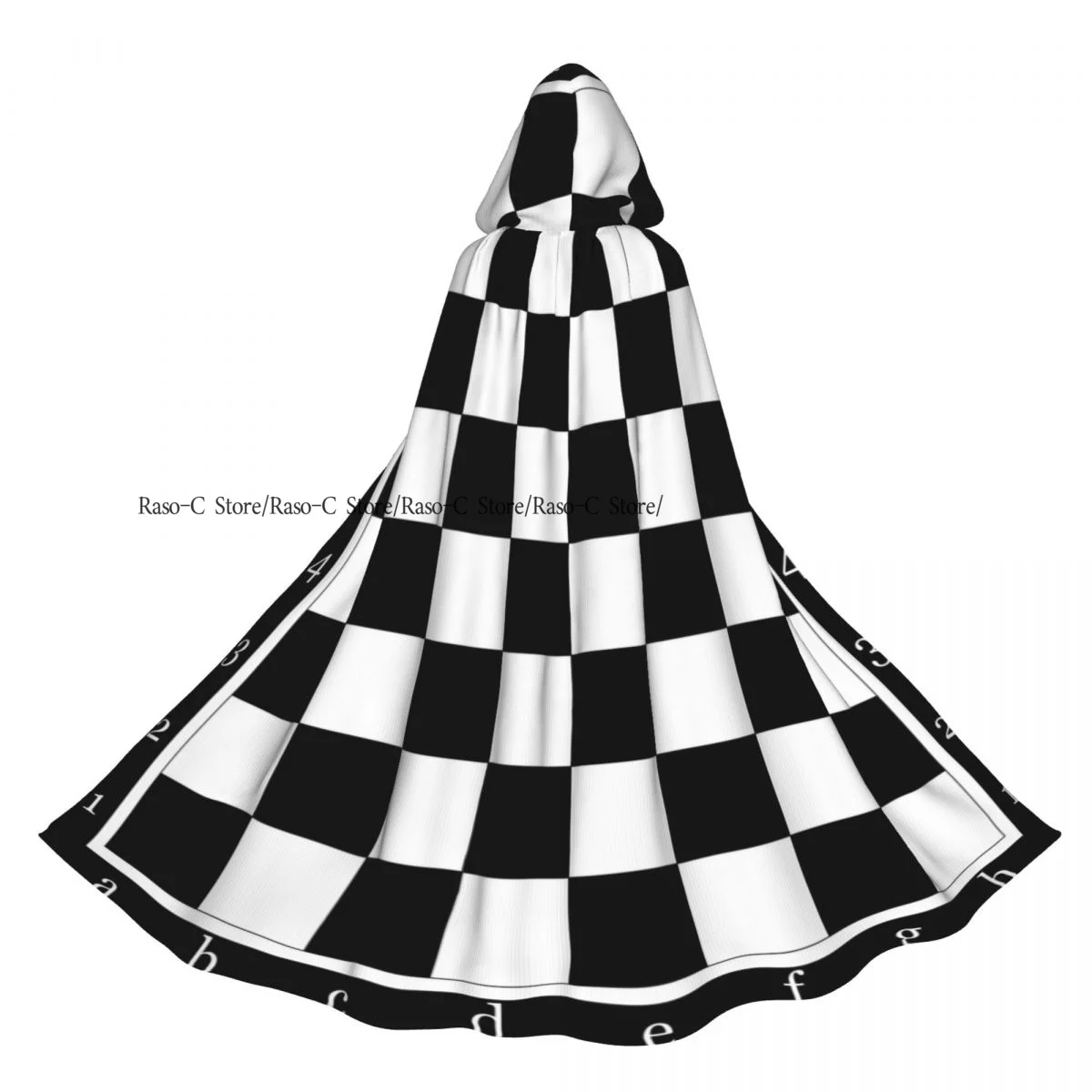 لوحة الشطرنج التوضيح مقنعين عباءة البوليستر للجنسين الساحرة الرأس زي التبعي #1