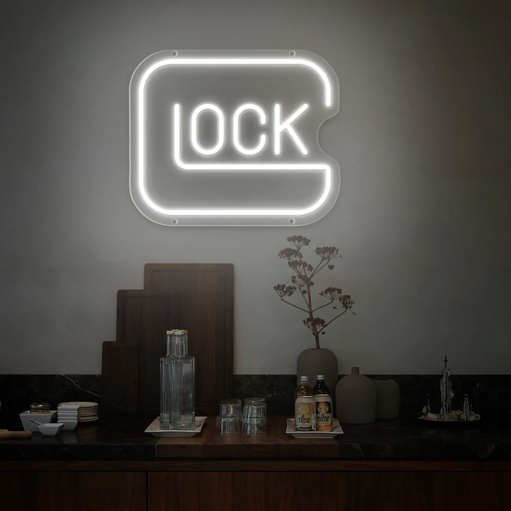 

Lock Neon Sign LED USB power Wall Mountable Energy Saving and Durable for Restaurants Homes Bedrooms Party Universal Holidays