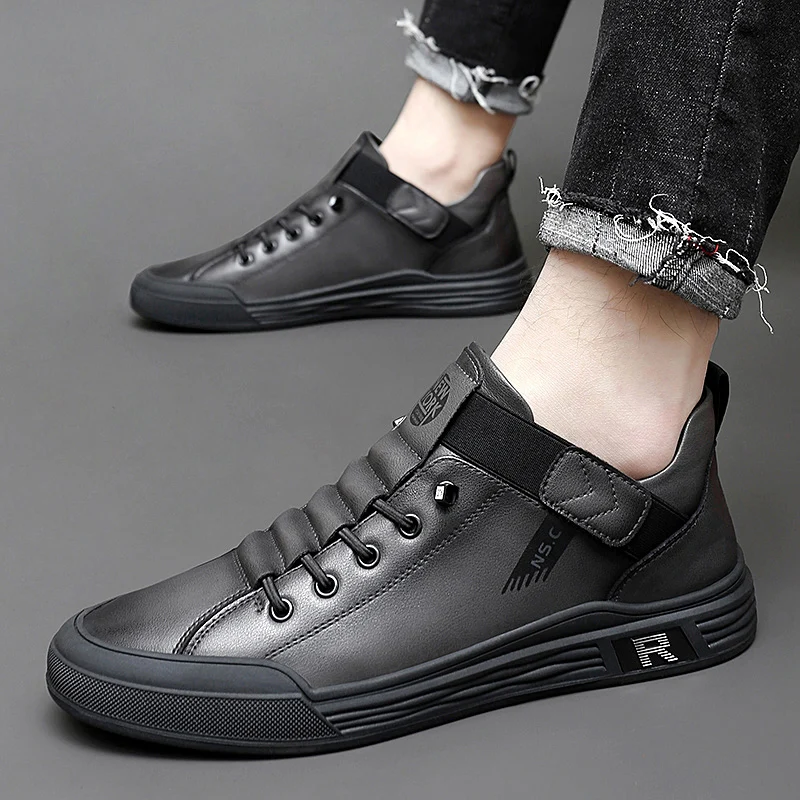 

2024New Men's Casual Shoes Fashion Designer Luxury Brand Black Sports Shoes High Quality Walking Flat Vulcanized Shoes