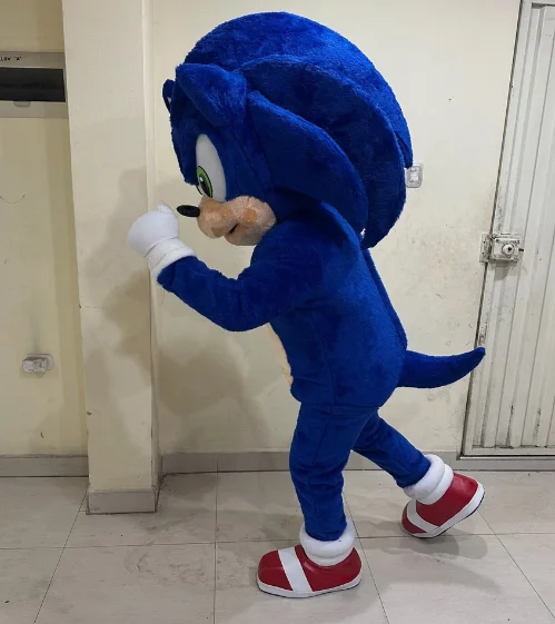 

New Adult Hot Sale Foam Blue Hedgehog Fancy Cartoon Mascot Costume Plush Christmas Fancy Dress Halloween Mascot Costume