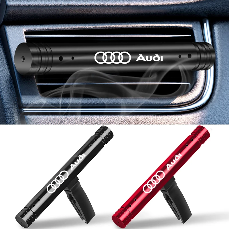 ภายในรถเครื่องปรับอากาศ Outlet น้ํามันหอมระเหยคลิป Air Freshener สําหรับ Audi A4 A3 A5 A6 A1 A7 A8 Q2 Q3 Q5 Q7 Q8 อุปกรณ์เสริม