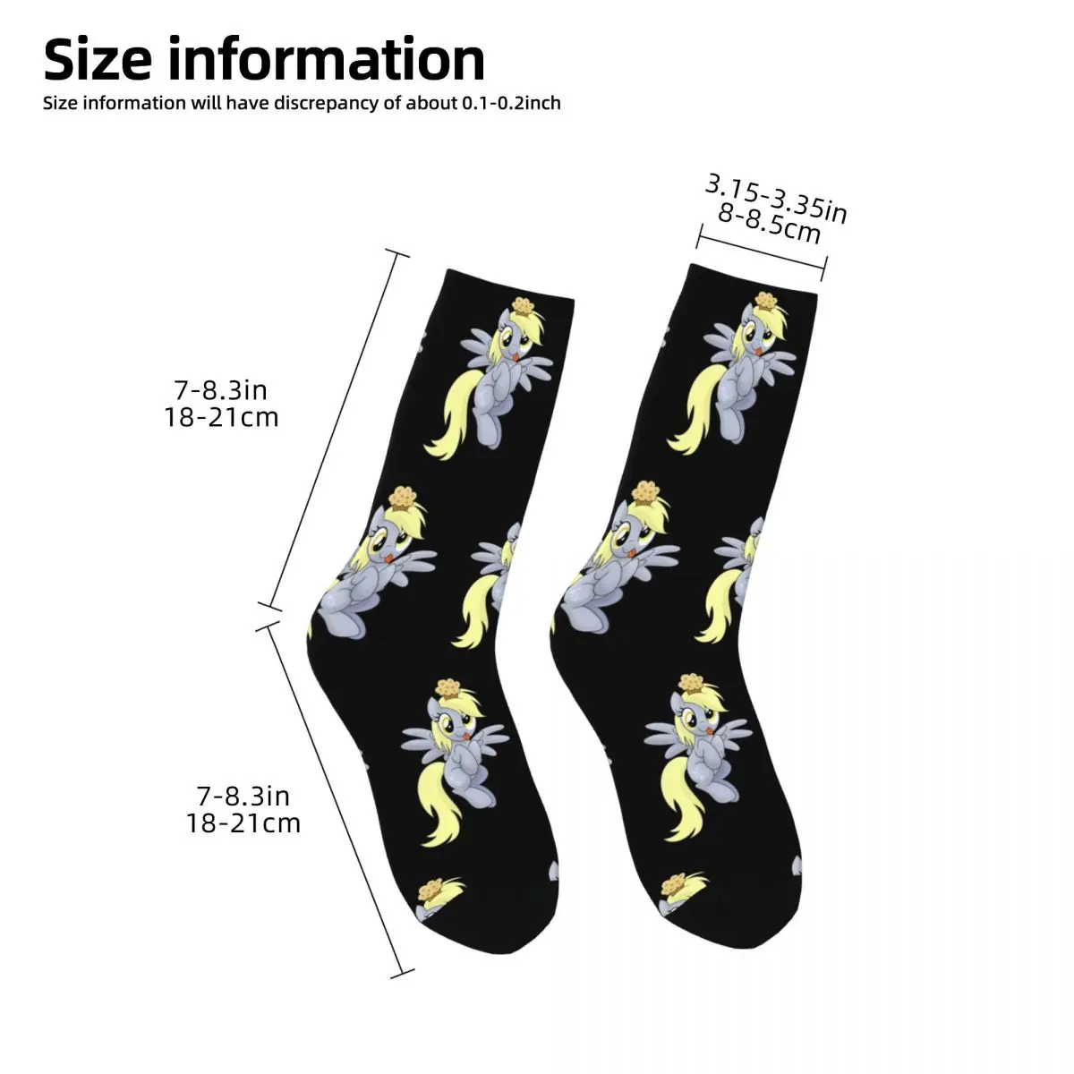 Cozy Men Socks Derpy Muffins Hooves Accessories Comfortable High Quality Stockings All Season