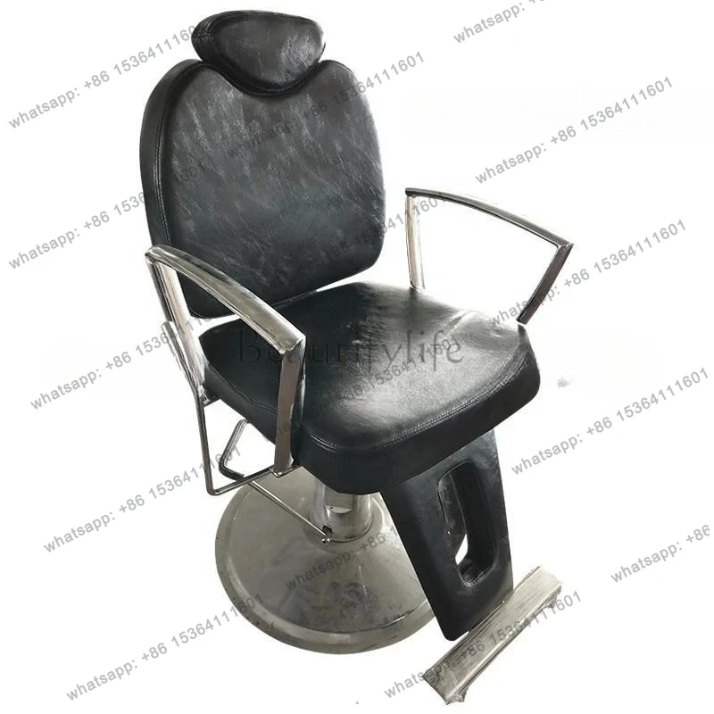 

Special stainless steel lift for barber chair, reclining hairdressing chair, simple hair cutting, perm and dyeing seat