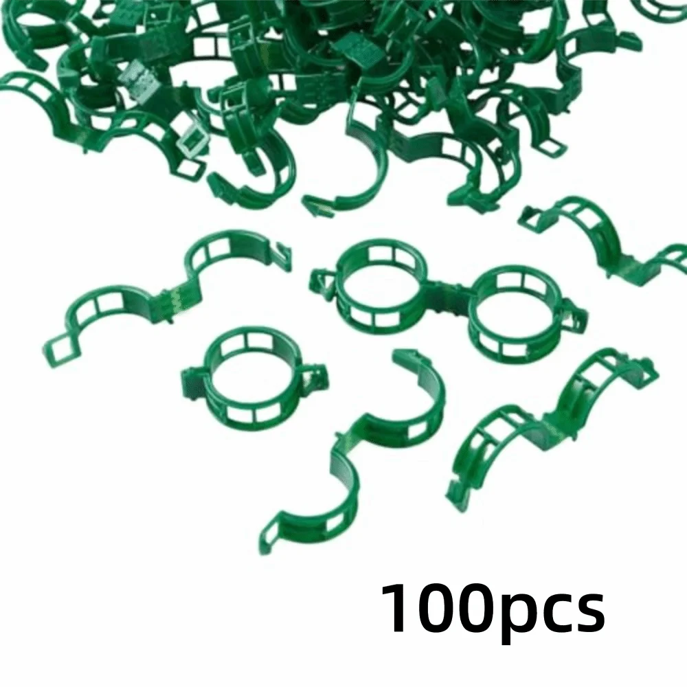 

100 PCS Grow Upright Reusable Plant Support Clips Durable Snap-Lock Design Plastic Clips Plant Clips Tomato Plant