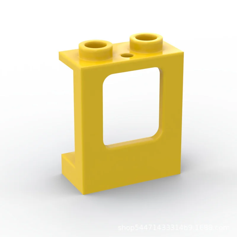 10個入り MOC ウィンドウ 1 x 2 x 2 プレーンブリック 60032モデルビルディングブロックパーツと互換性あり 子供DIY組み立てパズルおもちゃ