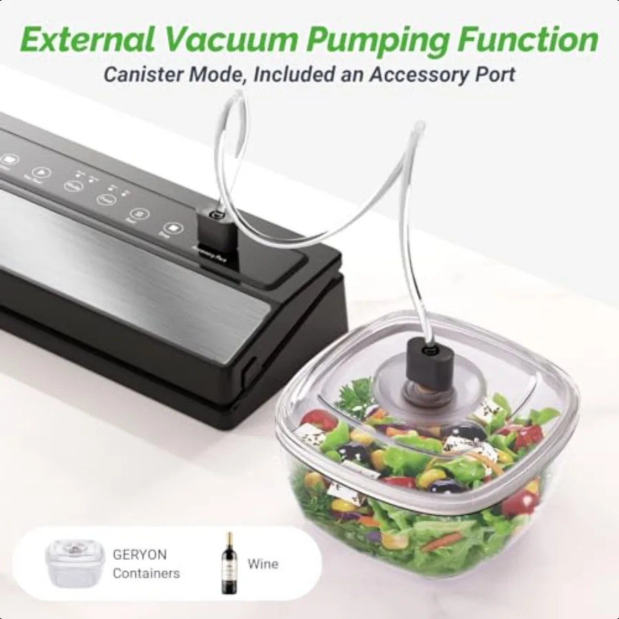 Sigillatrice sottovuoto Sigillatrice sottovuoto per la conservazione degli alimenti con sacchetti sigillanti Rotolo Sigillatrice automatica per alimenti per Sous Vide Design compatto LED