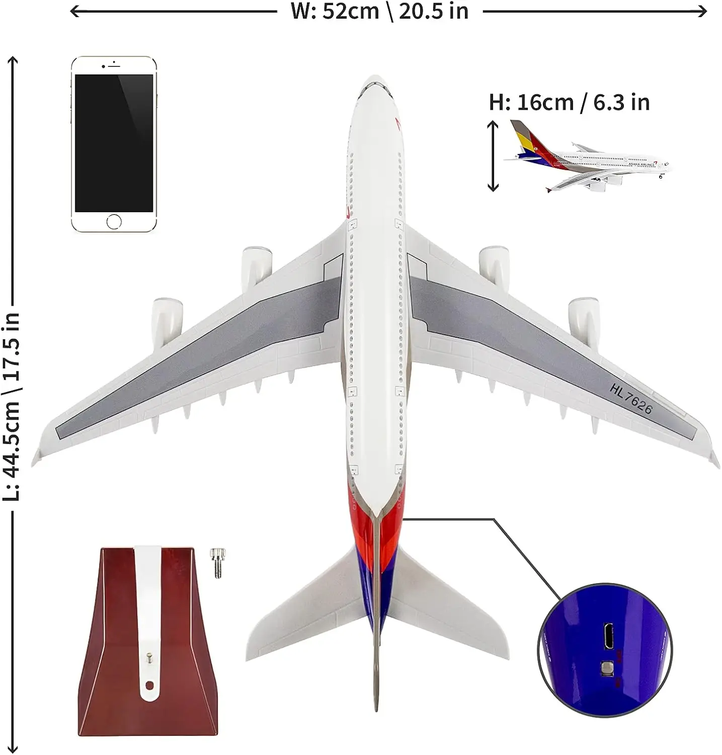 نماذج طائرات بمقياس 1:130 الخطوط الجوية الآسيوية ايرباص 380 طائرات معدنية نموذج أطقم عرض طائرات دييكاست للزينة