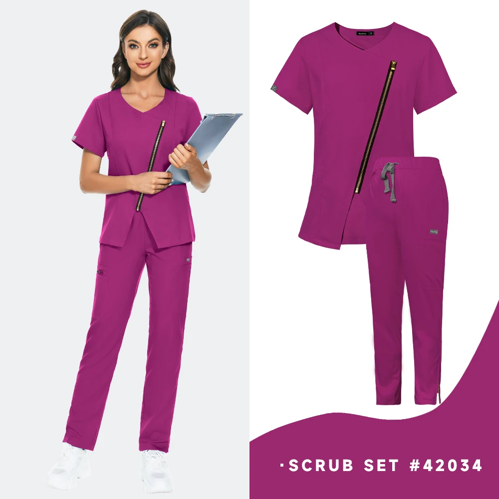 

High Quality Operating Room Medical Uniform Hospital Sets Short Sleeve Nurse Nursing Accessories Tops Pants Scrubs Suits