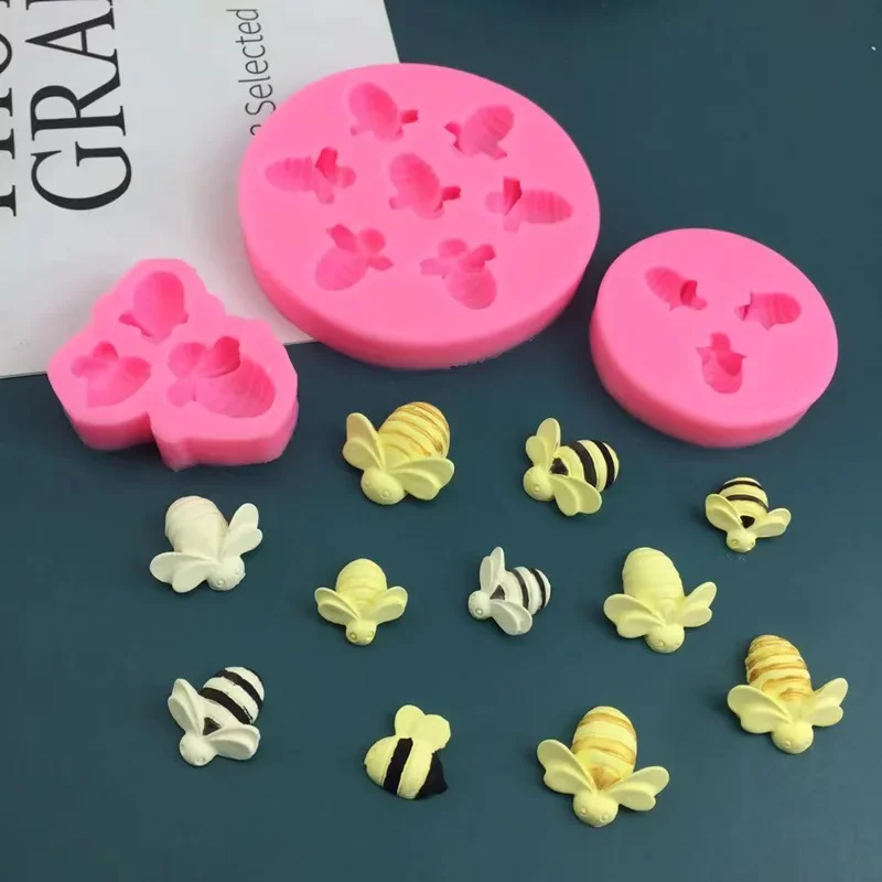 DIY Baking Tools Bee Honeycomb Silicone Mold Chocolate Candy Biscuit Fudge Making Baking Tools Plaster Epoxy Decoration Tools