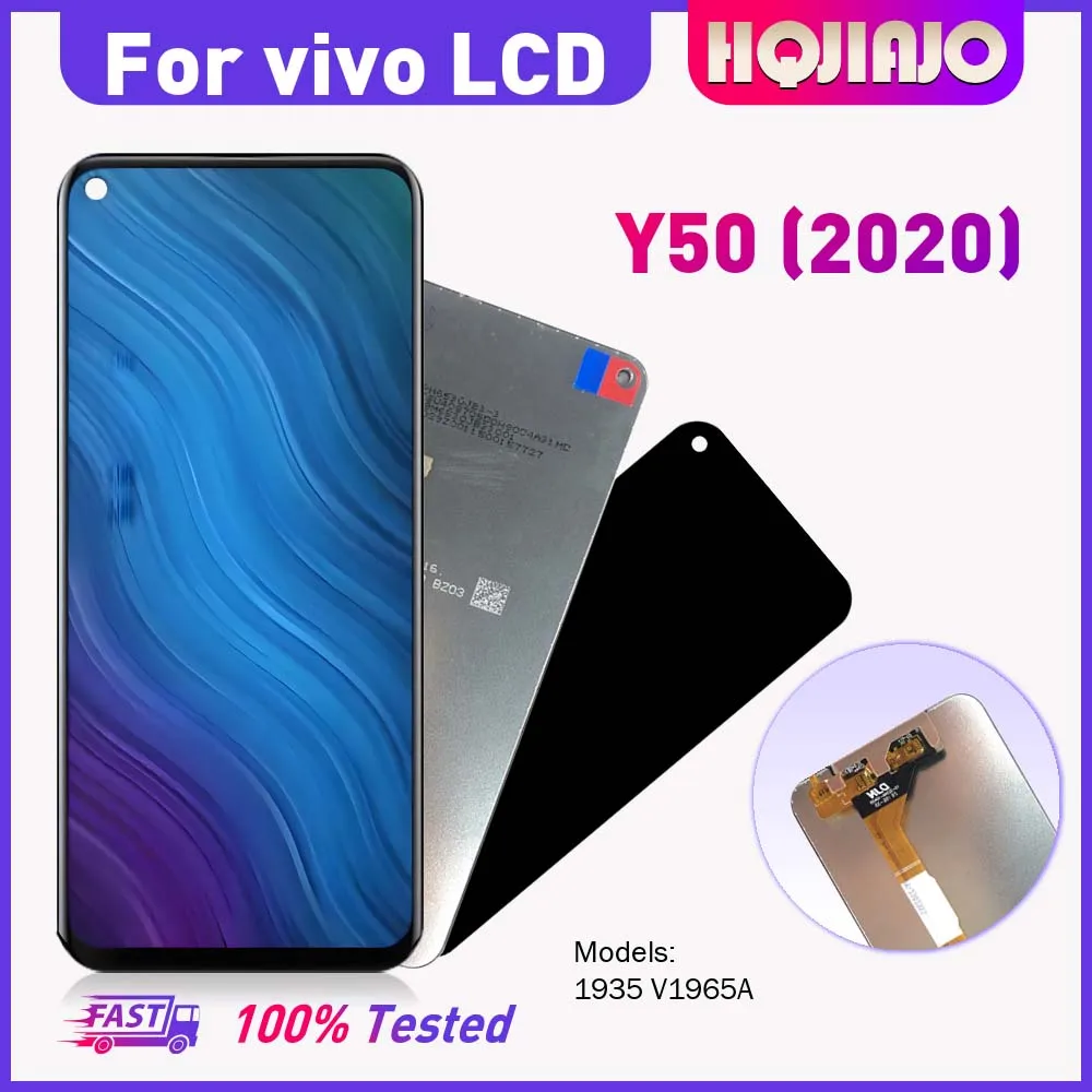 高品質-653-''lcd-ディスプレイタッチスクリーンデジタイザ-vivo-y50-2020-交換修理部品-y50-1935-v1965a-アセンブリ
