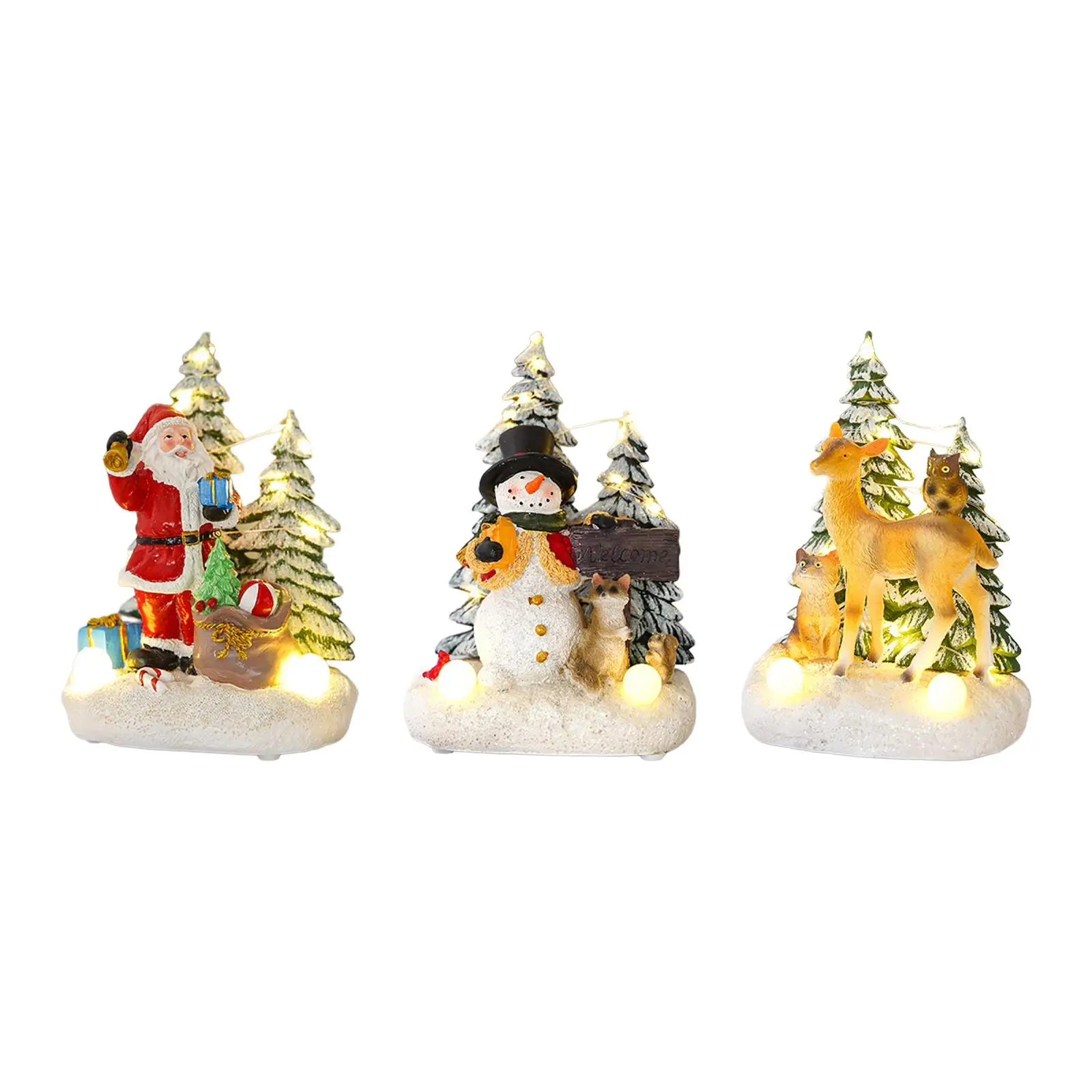 

Christmas scene, illuminated miniature with music decoration,