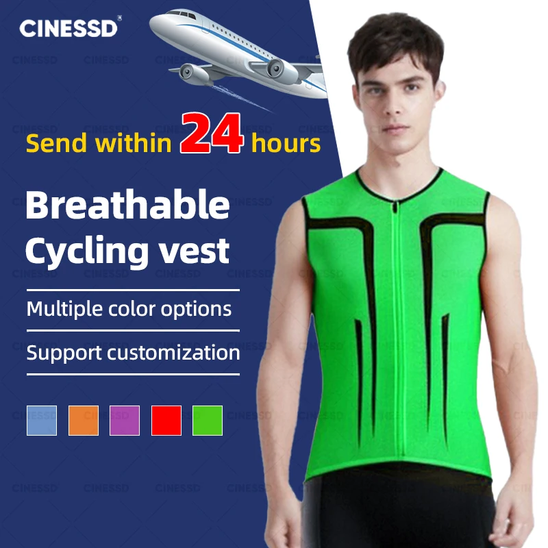 2024 Men's Cycling Jersey Vest Sleeveless MTB Road Bicycle Vest Mesh Underwear Cycling base layer Bike Gilet Bicycle Jersey New