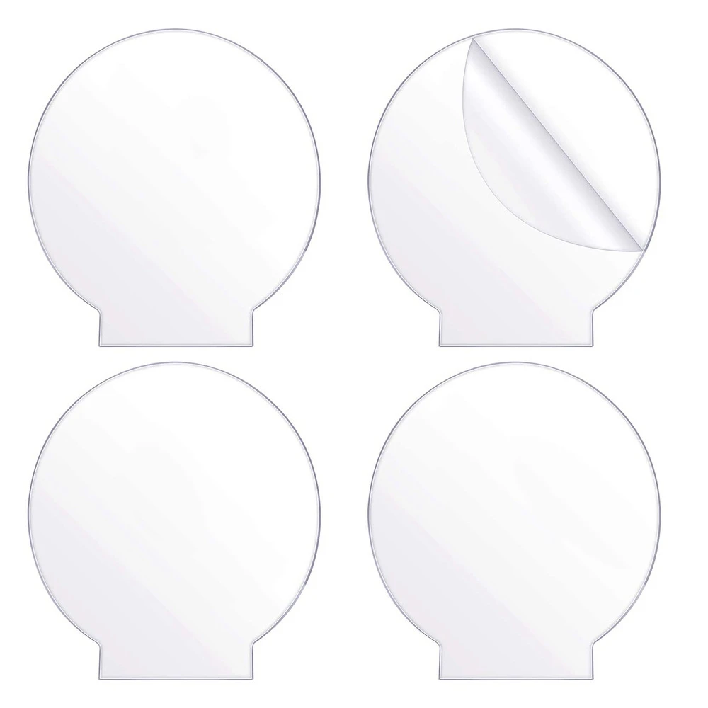 4Pcs Clear Acrylic Sheet Round Panel Thick (4mm) Plastic Acrylic Board for LED Light Base,Sign,DIY Display Projects