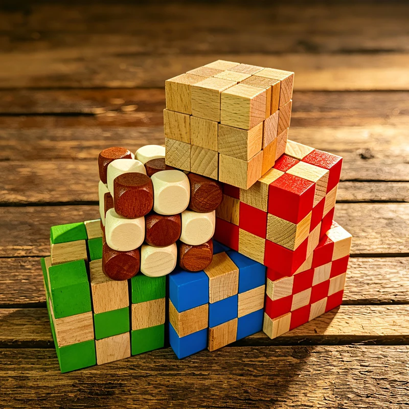 Square Snake Cube Wooden Brain Teaser Puzzles for Adults & Kids IQ Logic Training Problem Solving Toys Educational Fun Challenge view 6