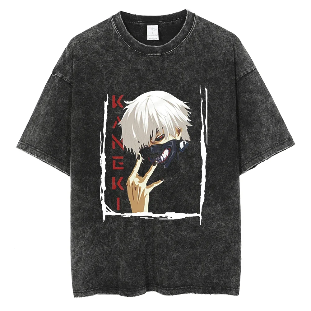 

Tokyo Ghoul Print T Shirt for Men Summer Hip Hop Streetwear T-Shirt Men Japanese Anime Harajuku Cotton Casual Short Sleeve Tops