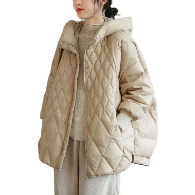 Korean Style Women Down Jacket Over Size Short Coat Loose Warm Autumn Winter Casual Outwear Top Quality PARKA