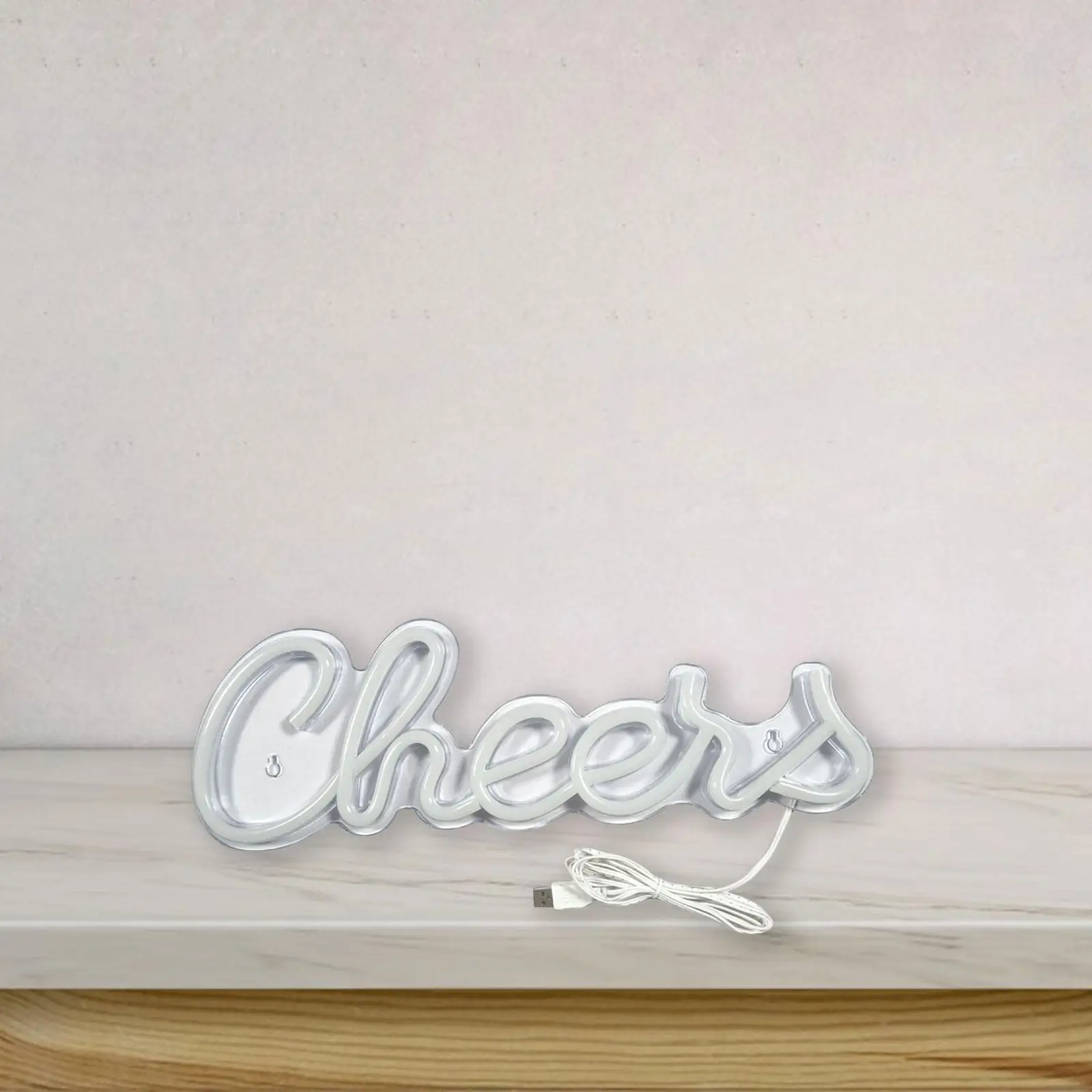 

Cheers LED Sign Lighting Restaurant Wall Hanging Light Neon Lights Peach Decorative for Birthday Store Cafe Window Wedding