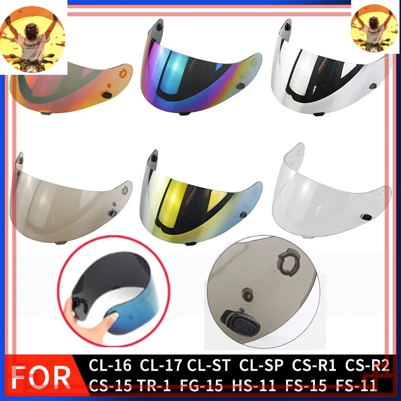 

Motorcycle Helmet Visor For HJC HJ-09 CL-16 CL-17 CL-ST CL-SP CS-R1 CS-R2 CS-15 FG-15 FS-15 TR-1 Full Face Helmet Glasses Lens