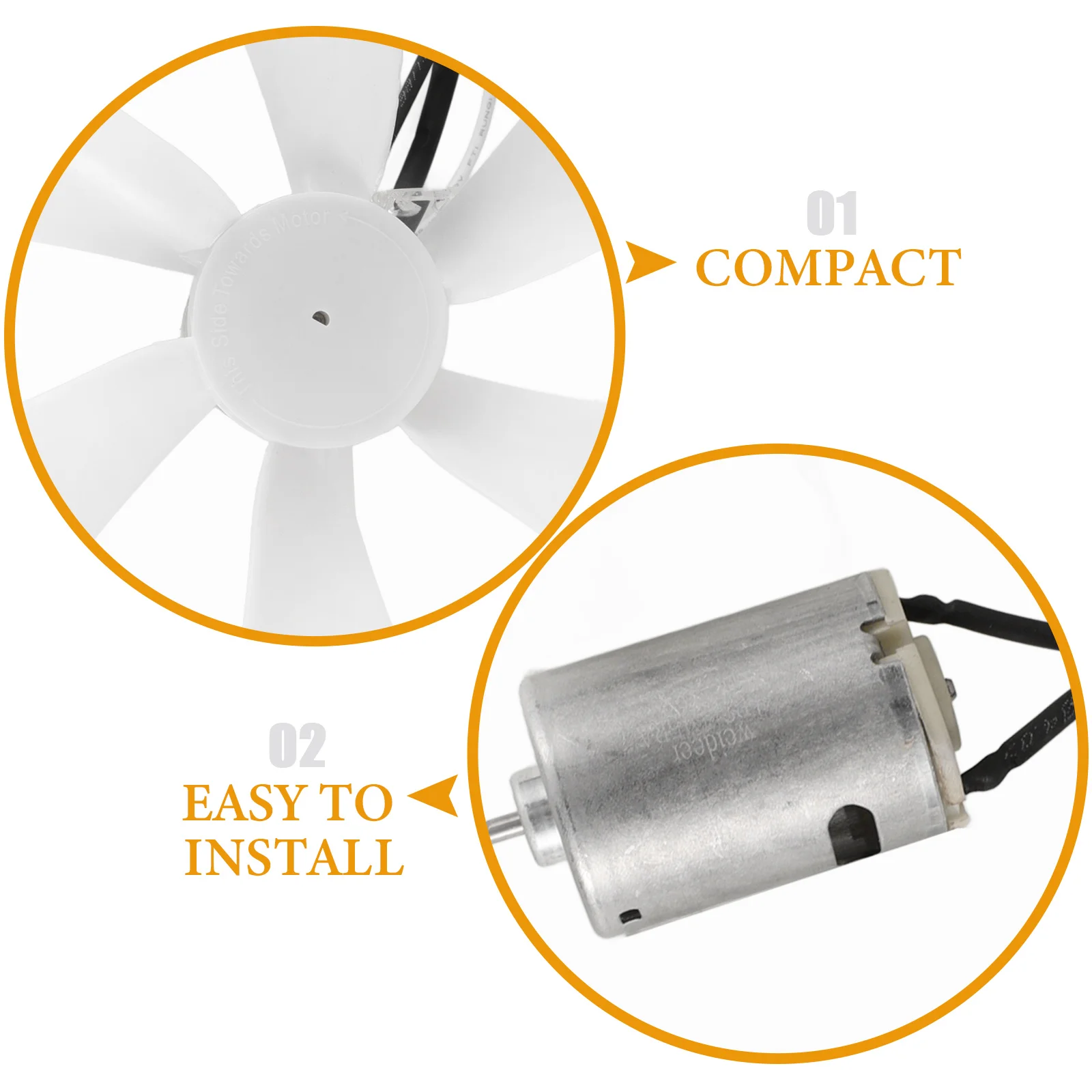 

1 Set Replacement Blades For Rv Vent Fan Accessory Lightweight Plastic Roof Ceiling Fan Part Durable Easy Install Outdoor Use