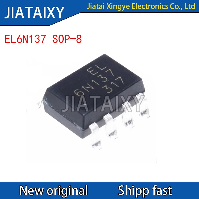 

10Pcs/Lot 6N137 SOP8 6N137SD EL6N137S SOP 6N137S SOP-8 SMD IC High-speed isolated optocoupler logic output