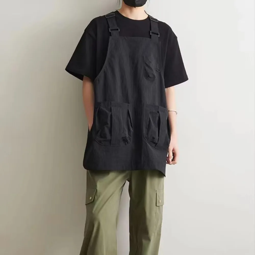 

Portable Adjustable Kitchen Aprons Solid Color with Pockets Chefs Apron Breathable Antipollution Waterproof Apron Adults