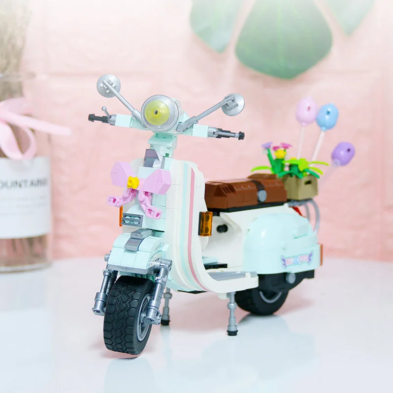 

LOZ Cute trendy women's small sheep motorcycle mini building blocks are suitable for girls' gifts