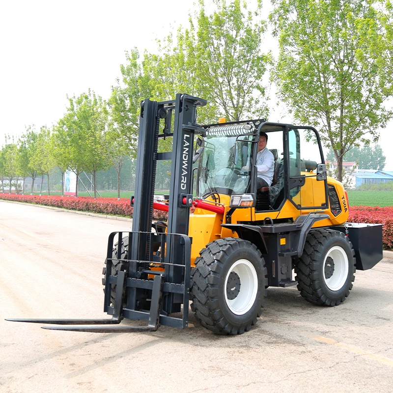 NEW MODEL 3.5 ton Forklift Off Road 4WD 4x4 All Rough Terrain Fork lift Truck diesel 4t 5t all terrain Forklift Customized