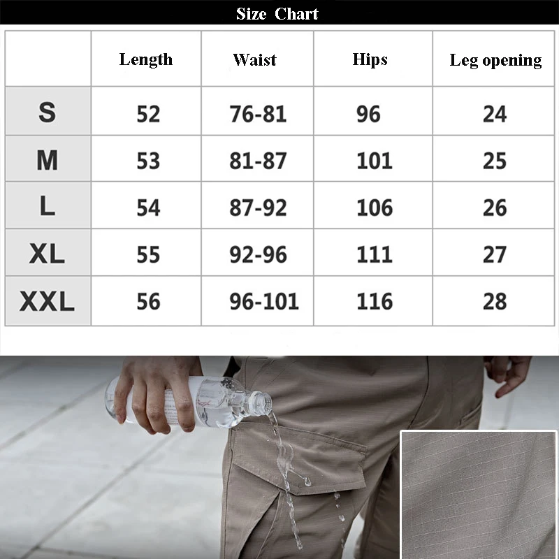 Tactical Shorts Pants for Men Waterproof Outdoor Hiking Cargo Short Pant Military Casual Multi-pocket Wear-resisting Shorts Male