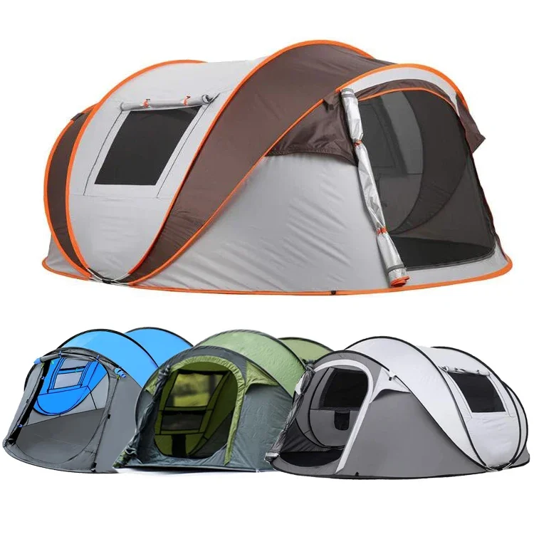 5-8 people outdoor waterproof camping pop-up tent luxury camp family shade beach outdoor tent