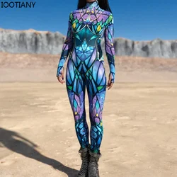 Lridescia Zentai Suit Festival Outfit Catsuit Front Zipper Punk Rave Jumpsuit Cosplay Bodysuit Morphsuit Party Rave Clothes 2024