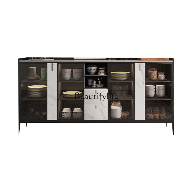 

Nordic light luxury dining side cabinet modern simple living room wall tea locker