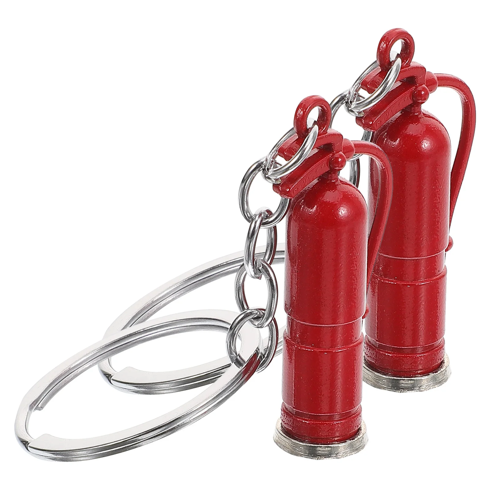 2 Pcs Gift Firefighter Key Chain Backpack Hanging Prop Keychain Pendant Luggage Dad