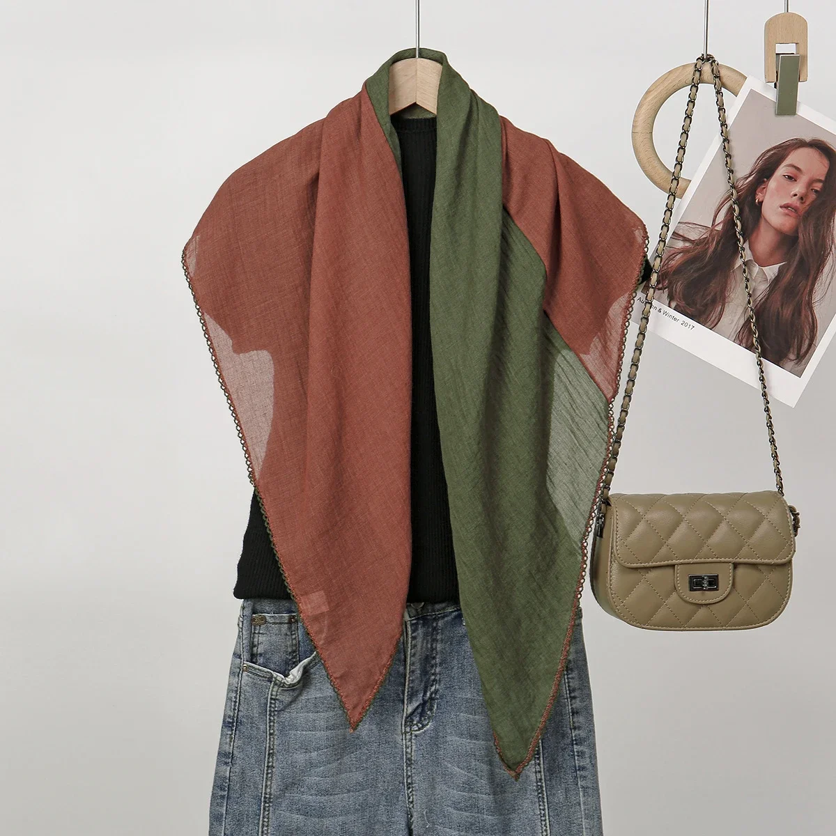 80*80cm 코튼 스퀘어 스카프 숄 무슬림 히잡 헤드스카프 랩 손수건 여성용 넥 스카프 귀여운 헤드 스카프