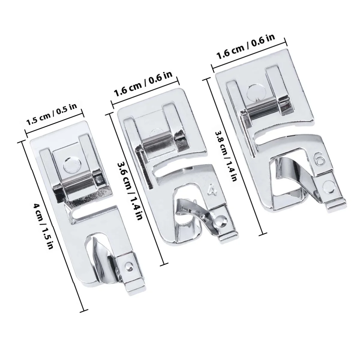 3 قطعة ماكينة خياطة قطعة قدم الضغط في ماكينة الخياطة توالت متعددة الاستخدام خفيفة الوزن النسيج الملابس طقم تصليح الخياطة الملحقات #2