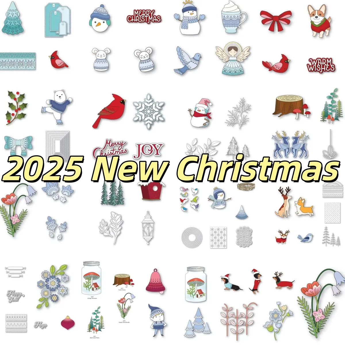 

2025 New Christmas Collection Metal Cutting Dies for DIY Scrapbook Craft Decoration Embossing Template Supplies Greeting Card