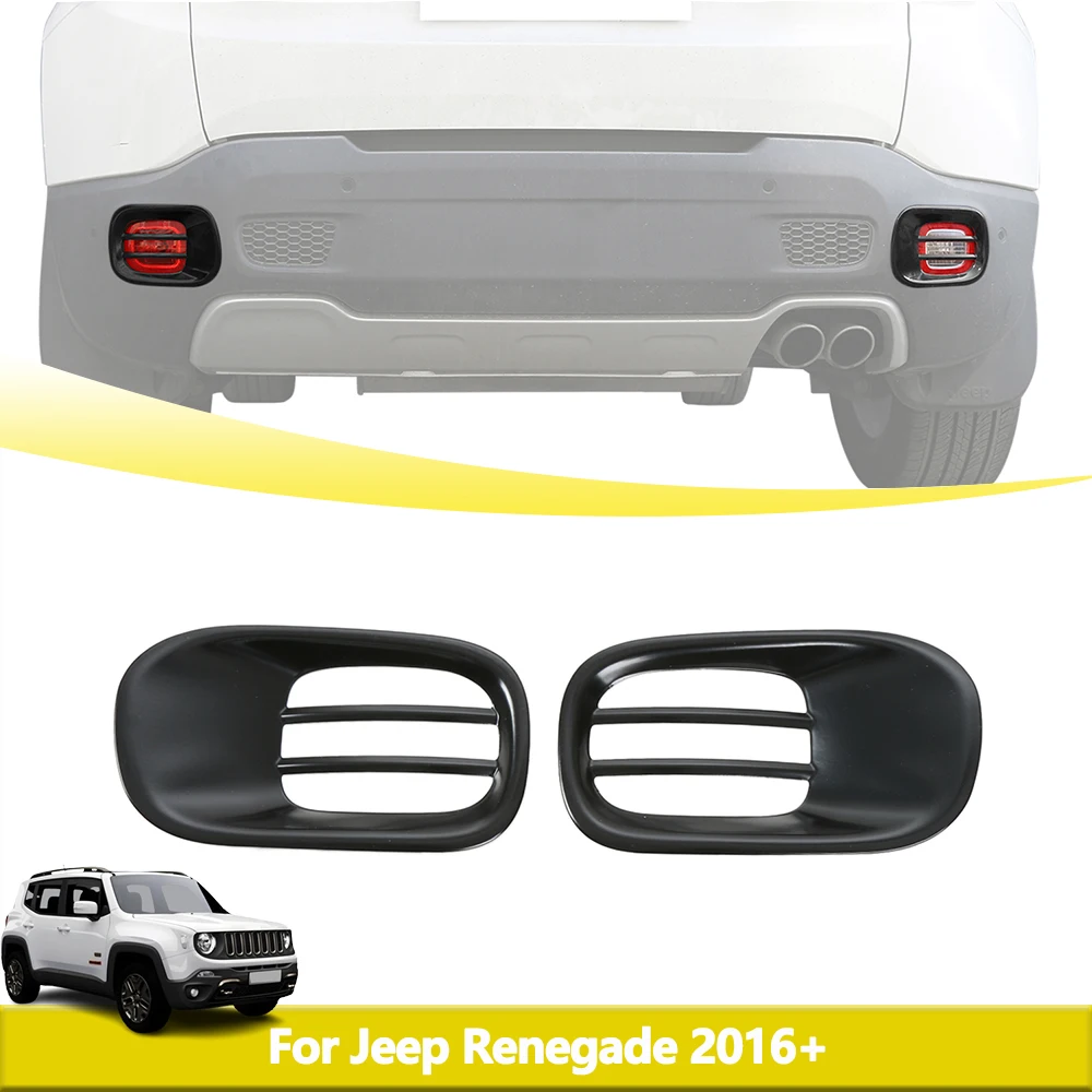 

Rear Fog Light Cover for Jeep Renegade 2016 2017 2018 2019-2023 Rear Lamp Hood Decoration Cover ABS Exterior Car Accessories