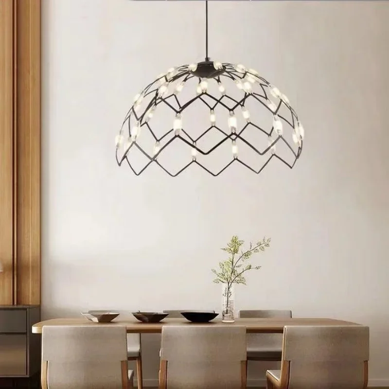 

Nordic Round LED Pendant Light Modern Simple Modern Simple Creative Restaurant Coffee Shop Shopping Mall Engineering Chandelier