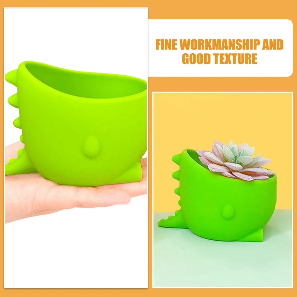 

2Pcs Silicone Succulent Pots Small Plant Containers Indoor Desktop Planters for Home Office Decoration Cactus Flower Holders