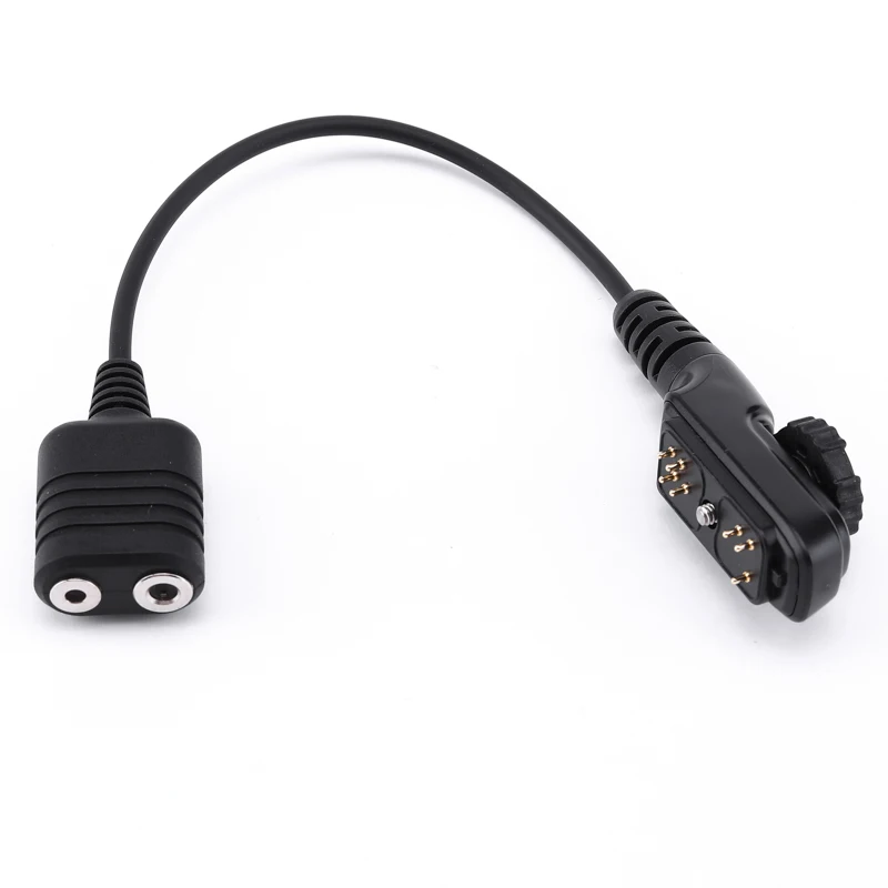2pin K type Plug Adapter Cable for Hytera PD785 PD785G PT580 PD705G PD752 Walkie Talkie Headphone Conversion