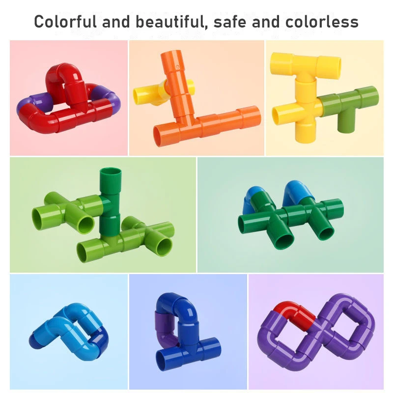 DIY Water Building Blocks Toys Montessori Water Pipe Blocks Marble Run 3D Designer Child Construction Educational Toy Kids Gift