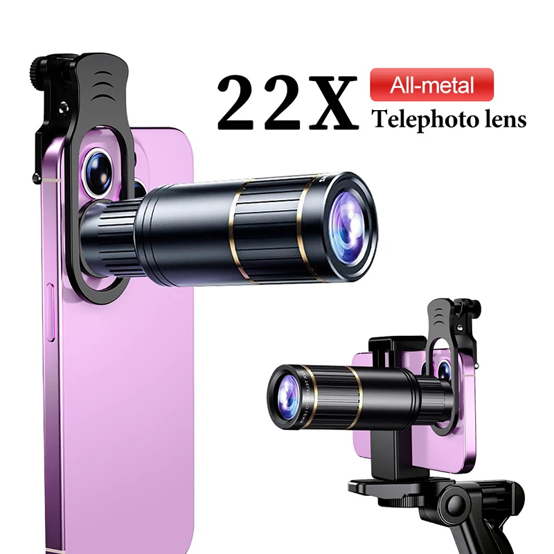 22X Telephoto Lens For Cellphone Camera Lens For Mobile Camera Zooming Lens iphone CellPhone Telescope Fish eye Lens Phone Macro