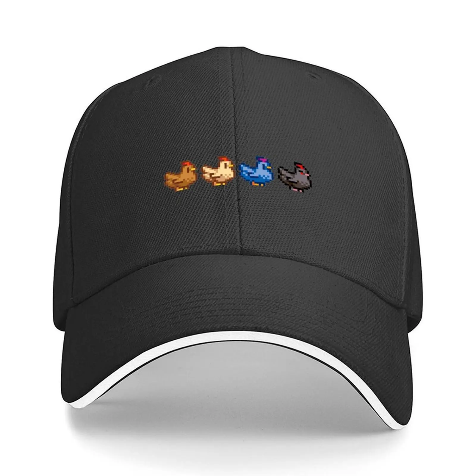 

4 Chickens Stardew Valley Baseball Cap fishing hat Streetwear Beach Bag custom caps Girl'S Hats Men's