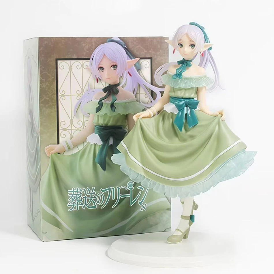 Frieren: Beyond Journey's End Anime-Charakter Frieren Grünes Abendkleid Actionfigur PVC Sammlermodell Geschenk für Anime-Fans