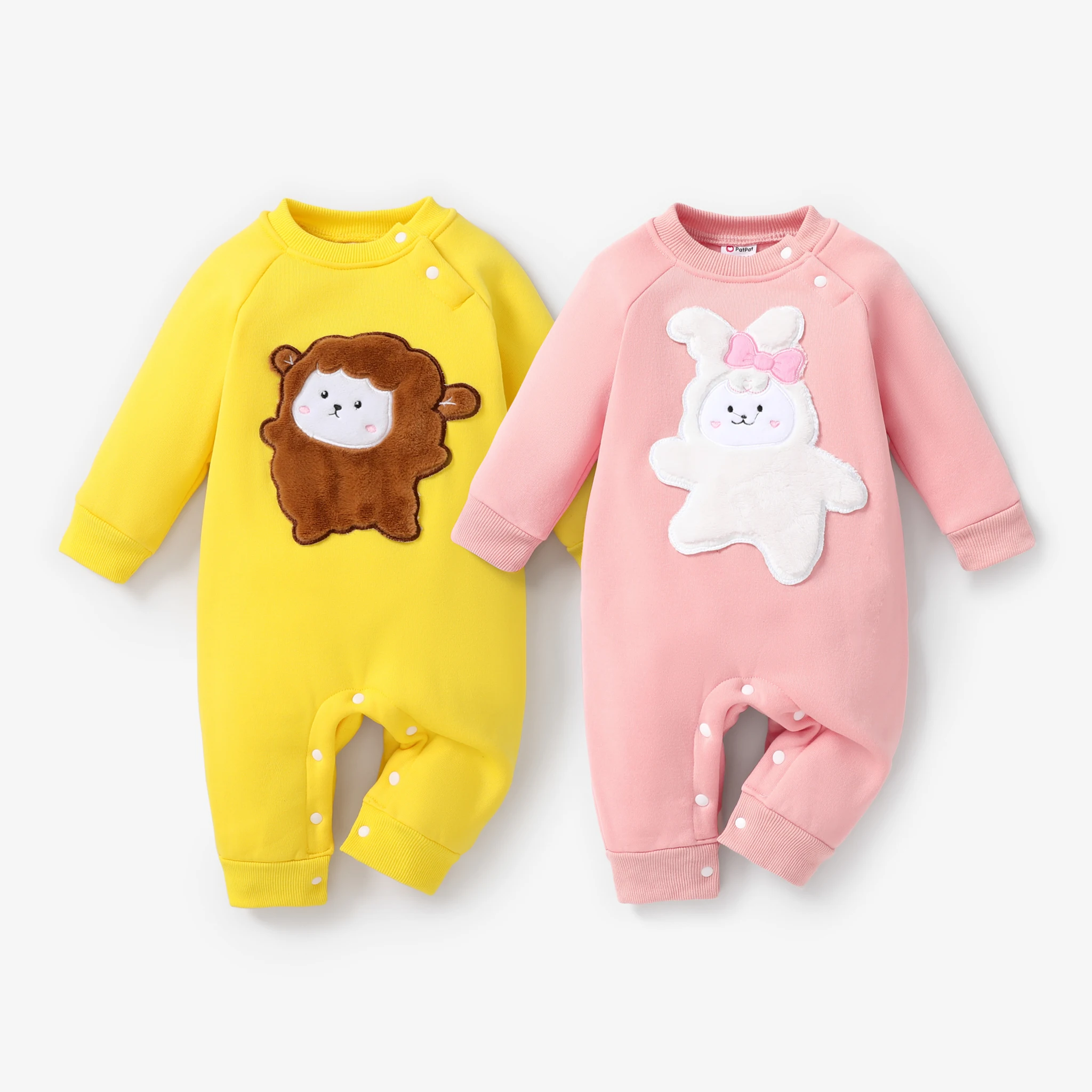 

PatPat Baby Girl/Boy Cute Oversized 3D Rabbit and Sheep Plush Jumpsuit