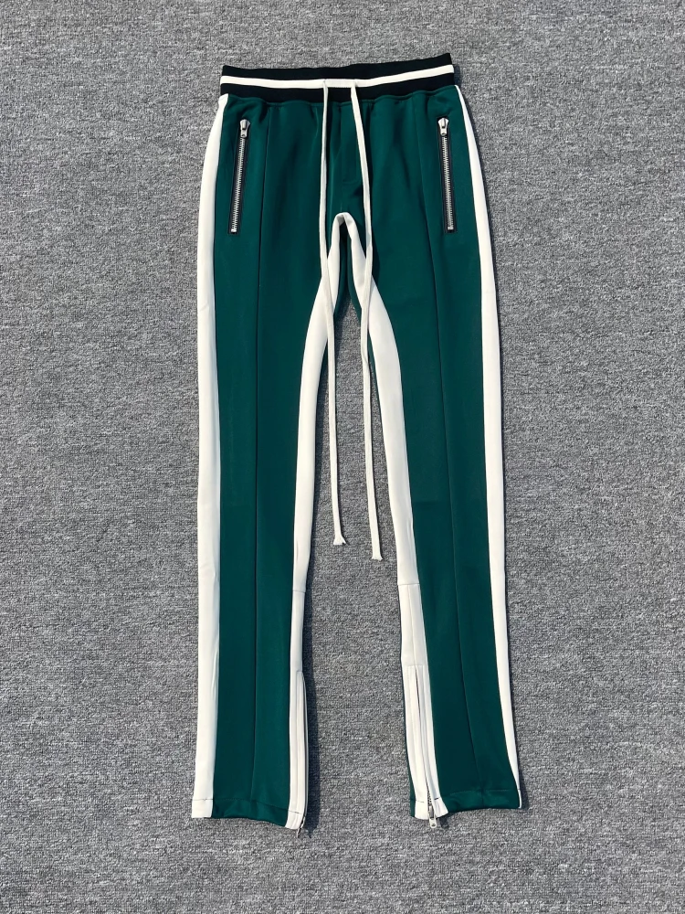 

Длинные брюки с манжетами Slim Fit Color Blo в стиле пэчворк, повседневные модные брендовые брюки High Street Sle, антибактериальная смесь хлопка и полиэстера