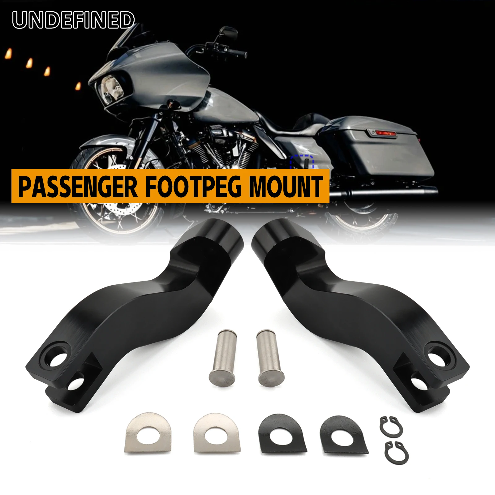 Motorcycle Passenger Rear Foot Pegs Mount Bracket Support Kit For Harley Touring Road King Street Electra Road Glide 1993-2024